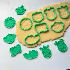 Kit 7 Cortador Marcador Biscoito - Safari - Floresta Animais Cookie Americana divertido