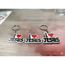 Kit 5 Unidades Chaveiro 3D Coração Jesus Premium FÉ Lindo lebrancinha