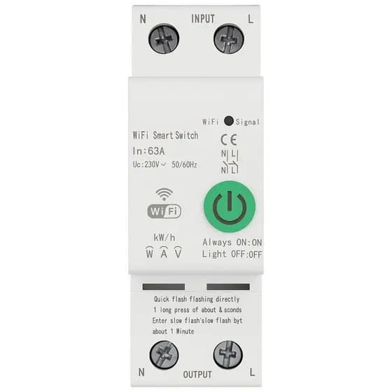 DISJUNTOR INTELIGENTE TUYA SMART WIFI 63A 1P+N SCB-P1
