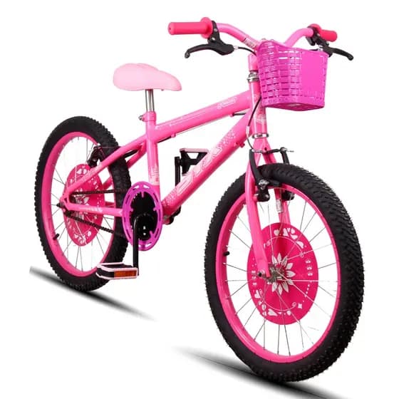 Bicicleta Infantil Aro 20 Feminina STX Princess Menina 6 a 10 Anos Freio V-Brake