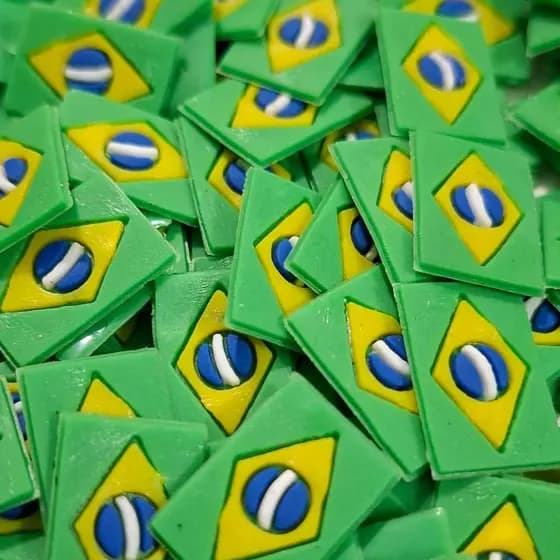 200, 500 e 1000 unidades de Bandeirinhas tradicional Do Brasil para Alça de chinelos e sandálias.