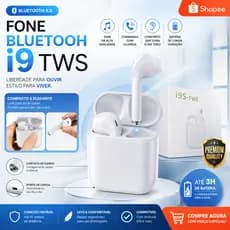 Fone De Ouvido Bluetooth Sem Fio Touch Original i9S-TWS 5.0