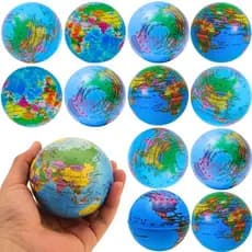Kit 12 Squishy Bola Bolinha Stress Massagem Fisioterapia Terapêutica Brinquedo Apertar Espuma Globo