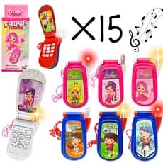 Kit 15 Celular Brinquedo Atacado Menino Menina Som Luz Lembrancinha Festas Prenda Revenda Embalados