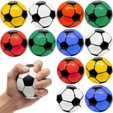 Kit 12 Squishy Bolinha Bola Futebol Copa Anti Stress Massagem Fisioterapia Brinquedo  Apertar Espuma