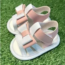 Sandália para Bebê Laço Delicado - Sandalinha Recém Nascido Menina Confortável