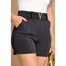 Short Alfaiataria Premium com Cinto Estilo e Conforto