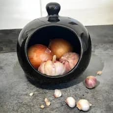 Porta Alho Cebola De Ceramica Grande