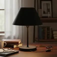 Abajur Luminária de Mesa Cúpula injetada Aramado Decoração Bancada Escritório Quarto Moderno