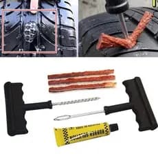 Kit Ferramentas de Conserto Pneu Espatula Cola Massa Moto Carro