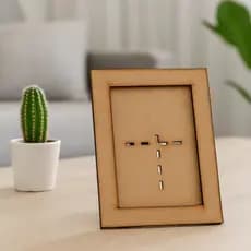 Kit 10 Porta Retrato MDF 10x15 cm Decorativo Presente Decoração Mesa Parede Fotos