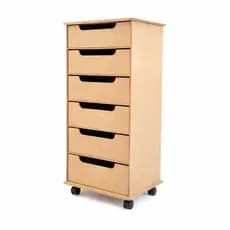 Gaveteiro 6 Gavetas MDF com Rodas Ideal para Organização de Escritório