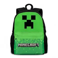 Mochila Minecraft Bolsa Escolar Criança Infantil Unissex Com Alça Resistente Reforçada