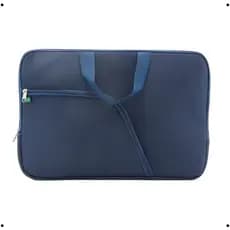 Pasta Notebook C/Bolso Azul Capa Case Impermeável Resistente Com Alça Para Trabalho Impermeável