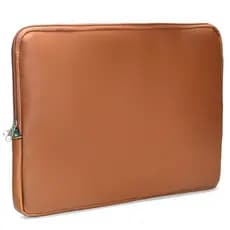 Pasta Capa Case Notebook Couro Ecológico Café Com Alça Casual Dia a Dia 14/15/17 Polegadas Impermeável
