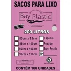 SACOS DE LIXO 200 LITROS ESPECIAL CONTÉM 100 SACOS