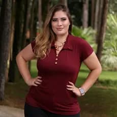 Blusa Feminina Plus Size Elegante Manga Curta Camiseta Camisa Social Gola Polo V Trabalho Básica Casual Nova Verão Moda