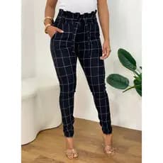 Calça Bengaline Cintura Alta Com Laço