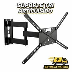 Suporte para TV Televisão Triarticulado com Inclinação Até 55" Preto