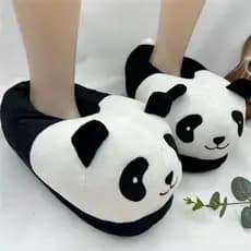 24/28cm Pantufa Panda Cotton Slipper Winter Warm Indoor Shoes Pantufa Infantil
