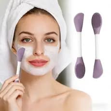 Cabeça Dupla Silicone Máscara Facial Escova Aplicador De Maquiagem Espátula Higiênica Fácil Limpeza Reutilizável Ferrame