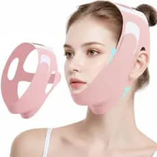 Cinta De Queixo V Linha Jawline Shaper Ajustável Rosto Emagrecimento Respirável Tecido Resfriamento Duplo Levantamento R