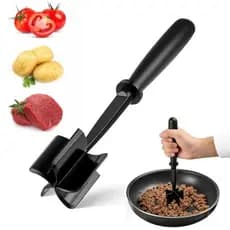 Picador De Carne Hambúrguer Esmagador Antiaderente Resistente Ao Calor Moída Peru Durável Ferramenta De Cozinha Para Chu