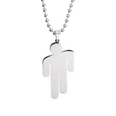Colar de Aço Inoxidável com Pingente em Forma de Leque da Cantora Billie Eilish da Royallove, Joias YDKY