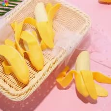Brinquedo de banana macia de 13cm para apertar e aliviar o estresse