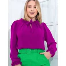 Blusa Feminina  Social Manga Longa