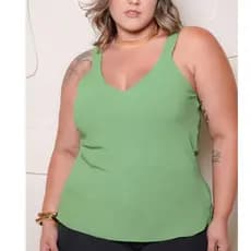 Blusa Regata Feminina Plus Size Alça Grossa