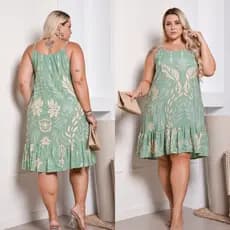 Vestido Feminino Plus Size Soltinho Tecido Viscolinho