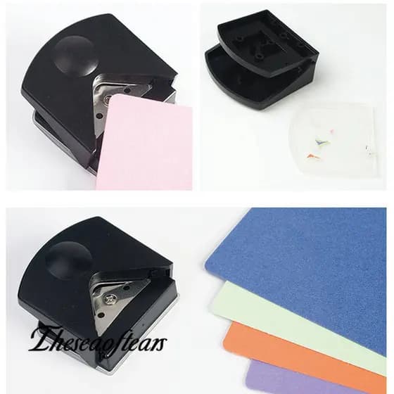 Perfurador de cantos para cartões de papel fotográfico, perfurador de furos redondos em papel, pequena ferramenta de cor