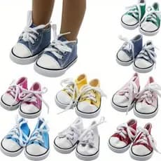 Sapatos de 7cm são adequados para bonecas americanas de 18 polegadas, sapatos para bonecas de 17 polegadas (43cm), acess