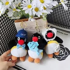 2025 Novo Pinguim Bonito Brinquedo De Pelúcia Boneca Pingente Dos Desenhos Animados Chaveiro Anel Criativo Saco Pendurad
