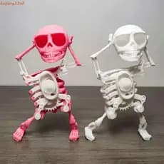 HUIJIANG Brinquedo De Esqueleto De Dança De Corda , Simulação De Plástico , Impressão 3D , Boneca De Caveira Balançando