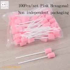 100pcs esponja oral de limpeza descartável com BR