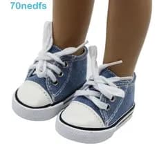 NEDFS Sapatos De Lona Para Bonecas , Kawaii Coloridos , Acessórios Mini 7CM Boneca