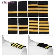 dddxcebua// 1 Par Emblemas Para Uniforme Piloto Profissional Em Ouro