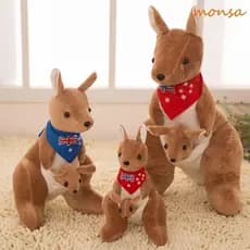 MONSA Doll Scarf Kangaroo Kawaii 28/38CM Boneca De Pelúcia Alta Qualidade Toy Pais-Crianças