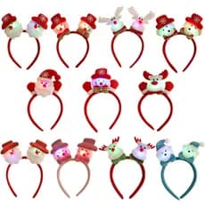 LED Natal Bandana Papai Noel Elk Chifres Rena Brilhante Cosplay Orelhas Ornamentos Festa De Suprimentos Para O Cabelo