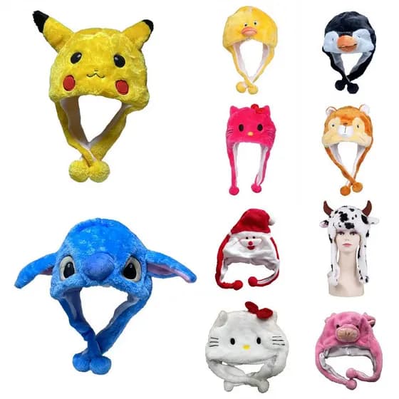 Bonito Animal De Pelúcia Chapéu Feriado Cosplay Vestir-Se Presente Engraçado