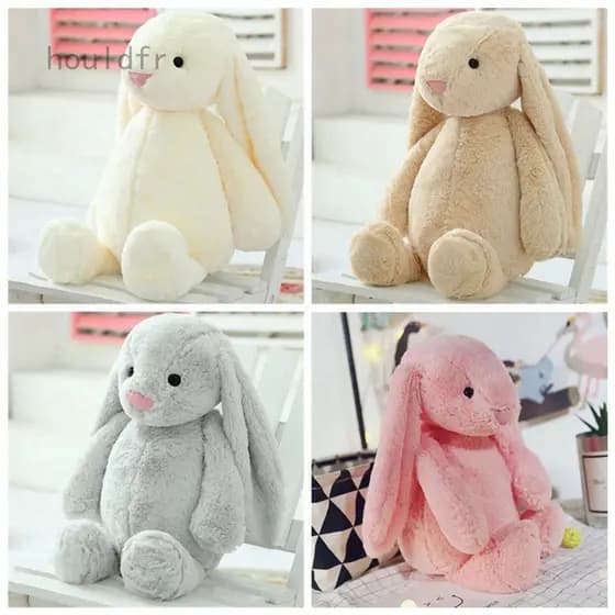 Coelho Bonito De Pelúcia Macia Travesseiro Brinquedo De Pelúcia Bicho De Pelúcia Crianças Páscoa Presente Boneca
