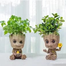 Bebê Groot. |     Vaso de Plantas Suculentas, Ninho de Plantio, Figuras de Brinquedo dos Guardiões da Galáxia