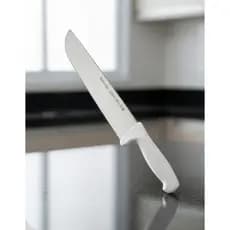 Faca Para Cozinha 10'' Master Carnes Churrasco Cabo Branca Lamina Inox Mundial