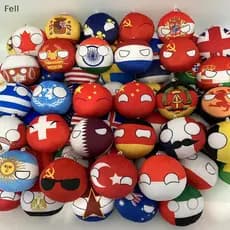 [Brinquedos De Pelúcia De Bolas De País Porta-Chaves Pingente Bonecas Macia Para Crianças COD