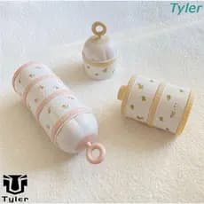 Caixa De Leite Em Pó Para Bebê TYLER , Recipiente De Lanche Infantil De 3 Camadas De Tulipa , Tanque De Comida À Prova D