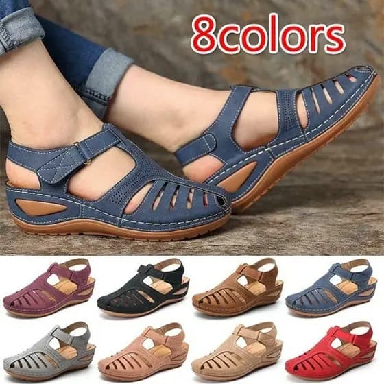 Sandálias Ortopédicas Femininas Confortáveis Chinelos de Verão Sapatos Planos Novos YPTJ
