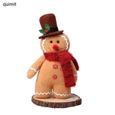 Boneco de Natal de Gengibre QUIM, Boneco de Pelúcia Fofo de Desenho Animado com Pernas Longas, Brinquedo de Decoração In