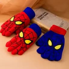 Luvas Infantis Quentes De Outono E Inverno Homem-Aranha Com Desenho